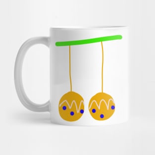 yellow green bells design Mug